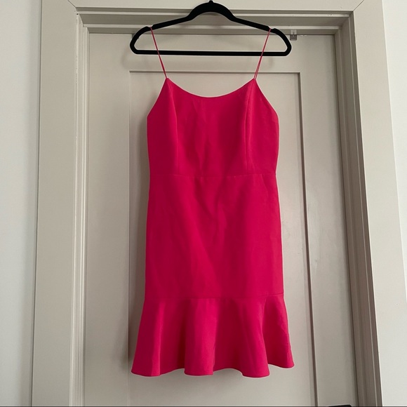 Alice + Olivia Andalasia Fit & Flare Pink Mini Dress 8 - Picture 5 of 8